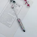 High-end luxury rhinestone beaded stylus pen for touchscreens with pink metallic top - Pink Style (11-Pink)