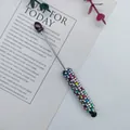 Elegant DIY beaded stylus pen featuring vibrant multicolor rhinestones and touch screen tip - Coffee Style (13-Coffee)