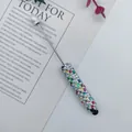 Elegant DIY beaded stylus pen featuring colorful rhinestones and pearls on metal. - White Style (20-White)
