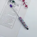 Elegant purple beaded stylus pen with colorful rhinestone handle for smartphone touchscreens - Candy Purple Style (49-Candy Purple)
