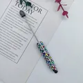 Handmade DIY touchscreen beaded stylus pen featuring a vibrant multi-color rhinestone handle - Gray Style (53-Gray)