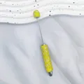 Detailed macro view of a luxury yellow rhinestone stylus pen with dual writing mode - AB Lemon Yellow