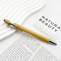Bolígrafo táctil de madera de bambú natural ecológico - Punta de Stylus / Rojo