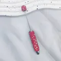 Elegant sparkling red rhinestone DIY touch screen stylus pen with luxury beaded finish - AB Red