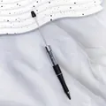 Black DIY beadable ballpoint pen with crystal diamond filling and long metal rod - Black