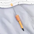 Creative DIY jelly beaded ballpoint pen featuring sparkling orange AB resin rhinestones - Macaron Orange