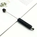 Luxury black rhinestone beadable stylus ballpoint pen for touch screen DIY accessories - Full Rhinestone Stylus Style / Black