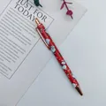 Festive Christmas ballpoint pen featuring cute Santa Claus and snowman prints - Snowman / Red