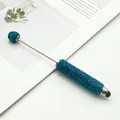 Elegant blue rhinestone beadable stylus pen with a sparkling full diamond finish - Full Rhinestone Stylus Style / Royal Blue
