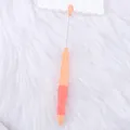 DIY-Perlen-Druckbleistift mit orangefarbenem Softgriff und schmaler Metallstange - 2.0 (2B) / Orangerot