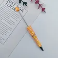Bolígrafo naranja para cuentas DIY con brillantes diamantes de imitación - Punta de Bala de 1,0 mm / Naranja Macaron