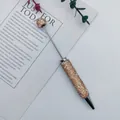 Eleganter roségoldener Kugelschreiber mit Strasssteinen und voller AB-Kristall-Oberfläche - Gold