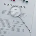 Elegant silver plated handheld magnifying glass for DIY beadable craft projects - Electroplated Silver