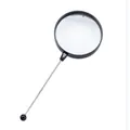 Handheld 3x magnifying glass with black frame and DIY beadable metal rod handle - Electroplated Black