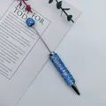 Blauer AB-Strassstein-Perlenstift mit vollbesetztem Kristallgriff für DIY - Morandi Blau / Blau
