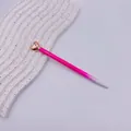 Elegant ballpoint pen featuring rose gold heart top and pink gradient metal barrel design - Gradient Rose Red