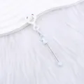 Charme de paille en silicone avec visage souriant cœur blanc pour pailles de 8-10 mm. - Blanc