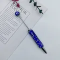 DIY kobaltblauer Strass-Perlenstift mit Gewindestab für personalisiertes Basteln - Dunkelblau