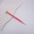 Elegant pink gradient metal ballpoint pen with a chic rose gold heart shaped topper - Gradient Pink