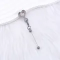 Charme de paille en silicone en forme de cœur gris pour accessoires de porte-clés - Gris
