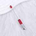 Extensor de lápiz de cuentas DIY rojo y plateado de alta calidad para lápices. - Rosa Pasta de Frijol / Rojo