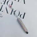 Elegant DIY full rhinestone stylus pen with pink crystals for all touch screens - 1.0mm Bullet Tip / Candy Light Pink