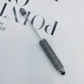 Elegant grey rhinestone dual-use stylus and bead pen for touch screen DIY design - 1.0mm Bullet Tip / Gray