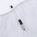Alargador de lápiz para cuentas DIY con varilla plateada y mango moleteado negro - Negro / Negro