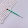 Elegant gradient green metal ballpoint pen with rose gold heart top for business gift - Gradient Deep Green