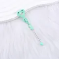 Pendentif cœur smiley en silicone vert menthe avec mousqueton pour décoration DIY - Vert clair