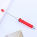 Bolígrafo creativo rojo de cuatro colores con varilla de metal para cuentas y abalorios - Rojo Fluorescente