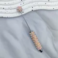 DIY Perlen- und Strass-Kugelschreiber für Touchscreens in elegantem Pfirsich - 1 Stück / Orangerosa