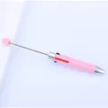Bolígrafo rosa de cuatro colores con cuentas para joyería DIY y escritura creativa - Rosa Caqui