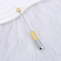 DIY μεταλλική επέκταση μολυβιού με χάντρες σε χρυσό και ασημί για μολύβια σχεδίου - Κεχριμπαρένιο Κίτρινο