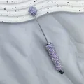DIY Touchscreen Eingabestift mit eleganten lila Perlen und funkelnden Strasssteinen - 1 Stück / Hellviolett