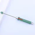 Bolígrafo multicolor con cuentas en verde macarrón con varilla metálica extensible - Caqui Verde