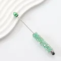 Eleganter grüner Perlen-Stylus-Kugelschreiber mit schimmernden Perlen und Kristallperlen - 14-Imperialgrün