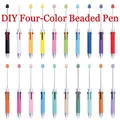 Juego de bolígrafos de cuentas 4 en 1 DIY en varios colores brillantes y pastel - 20 colores mezclados / Juego de 20 Piezas