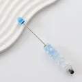 DIY perlenstift mit blauem farbverlauf, kristallen und weißen perlen verzierung - 38-Farbverlauf Blau