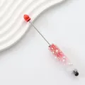 Eleganter Stift mit Perlen und rosa glitzernden Zuckerperlen für Touchscreens. - 42-Verlauf Rot