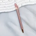 Elegant rose gold ballpoint pen featuring a matte dusty rose pink barrel and metal clip - Without Spiral Wire / 1.0 Bullet Tip