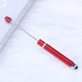 Red telescopic beadable stylus pen for DIY crafts and capacitive touch screens - Bullet Tip 1.0 (Cheese Culture Single Coil Stylus Pen) / Bean Paste Pink