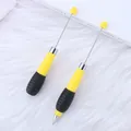 Bolígrafo de cuentas DIY telescópico amarillo con diseño de macarrón para artesanía - Punta de bala 1,0 mm / Amarillo Macaron
