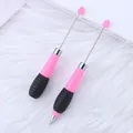 Bolígrafo retráctil rosa para cuentas para manualidades DIY y decoración personalizada - Punta de bala 1,0 mm / Rosa Macarrón