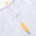 Bolígrafo de cuentas DIY con barril amarillo y tubo transparente para diseño propio - Naranja Macaron