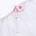 Creative pink silicone beaded straw charm for DIY candy-colored straw decoration - Candy Light Pink