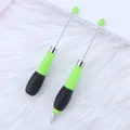Bolígrafo de cuentas DIY diseño verde lime con un cuerpo grueso y muy ergonómico - Punta de bala 1,0 mm / Verde Macarrón