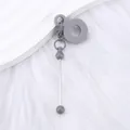 Modern gray silicone bead straw charm for DIY jewelry making and creative accessories. - Gray