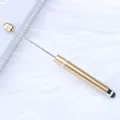 Long DIY beadable stylus pen with elegant matte gold finish for tablet touchscreen - Bullet Tip 1.0 (Cheese Culture Single Coil Stylus Pen) / 5-Gold