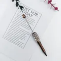 Elegant bronze beaded pen decorated with pearls and rhinestones for creative DIY crafting - Pearl Camel